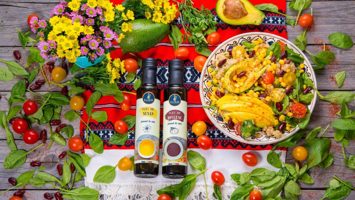 #MaiSănătos – salată de quinoa cu spanac, fasole, mango și avocado